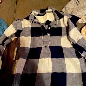 Blue and white checkered shirt from crewcuts